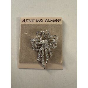 Vintage August Max Bow Jewels Gold Toned Pin Brooch B62